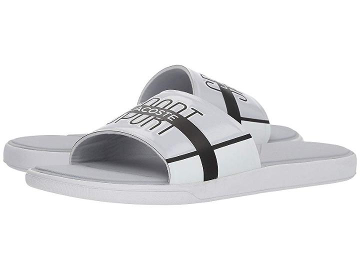 Lacoste L.30 Slide 218 2 (light Grey/white) Men's Slide Shoes