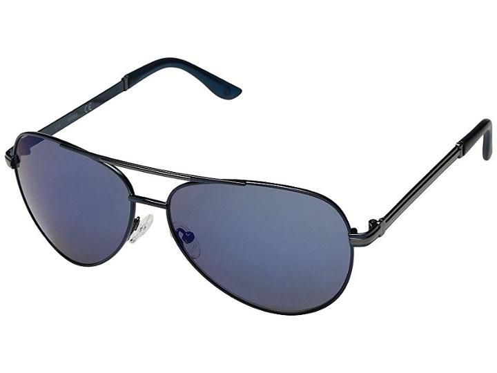 Guess Gf0173 (shiny Blue/blue Mirror) Fashion Sunglasses