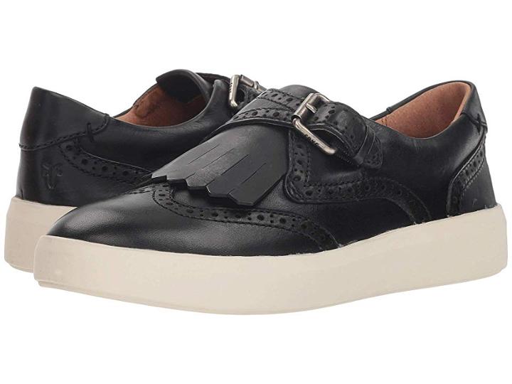 Frye Brea Kiltie (black Washed Antique Pull-up) Women's  Shoes