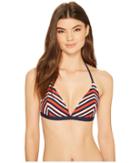 Tommy Hilfiger True Tommy Stripe Triangle Bikini Top (core Navy) Women's Swimwear