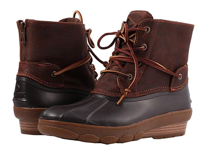 Sperry Saltwater Wedge Tide (brown/tan) Women's Dress Boots