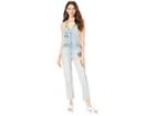 Juicy Couture Tattoo Patch Denim Overall (cabana Wash) Women's Jumpsuit & Rompers One Piece