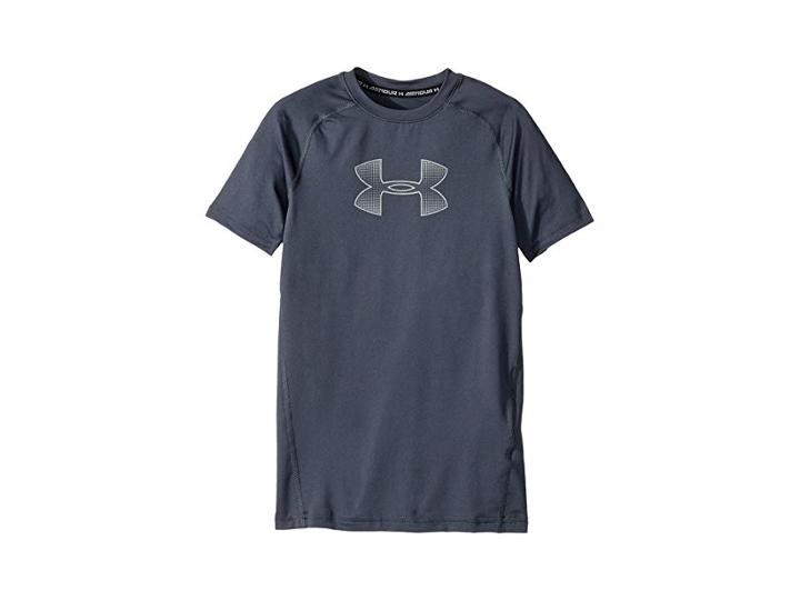 Under Armour Kids Armour Short Sleeve (big Kids) (stealth Gray/stealth Gray/steel) Boy's Clothing