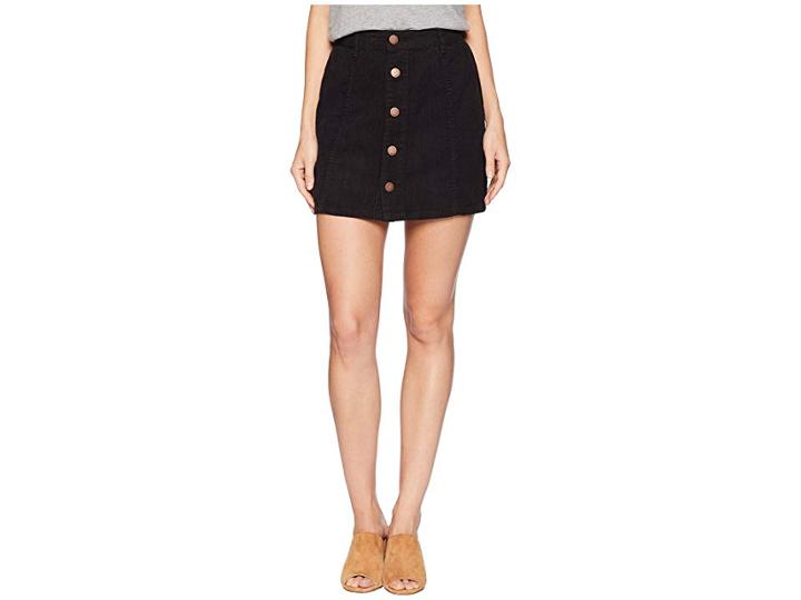 Billabong Push My Buttons Skirt (black) Women's Skirt