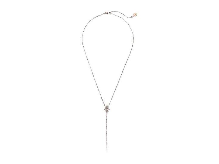 Michael Kors Starburst Pave Y Necklace (rose Gold) Necklace