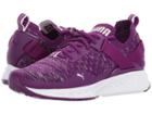 Puma Ignite Evoknit Lo (dark Purple/puma White/puma Black) Women's Running Shoes