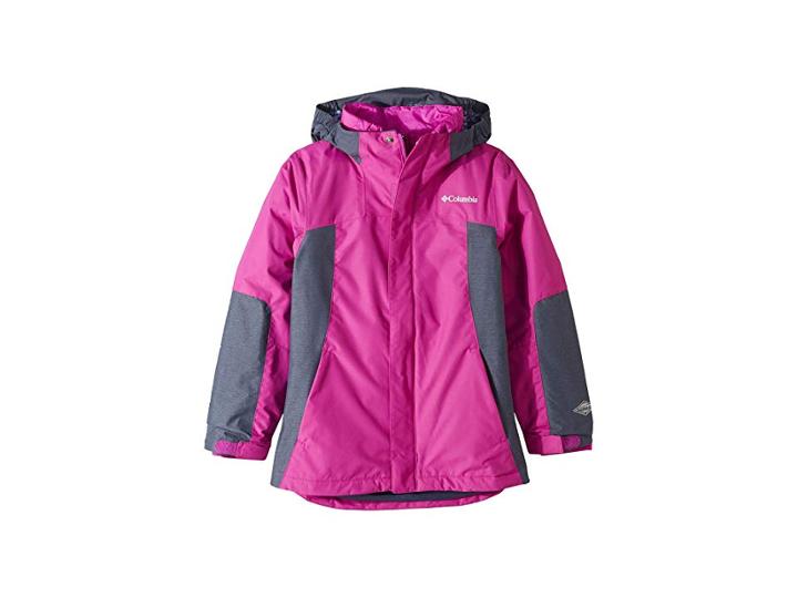 Columbia Kids Whirlibirdtm Ii Interchange Jacket (little Kids/big Kids) (bright Plum/nocturnal/atoll Zip) Girl's Coat