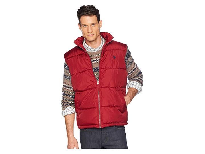 U.s. Polo Assn. Basic Vest Small Horse (university Red) Men's Vest