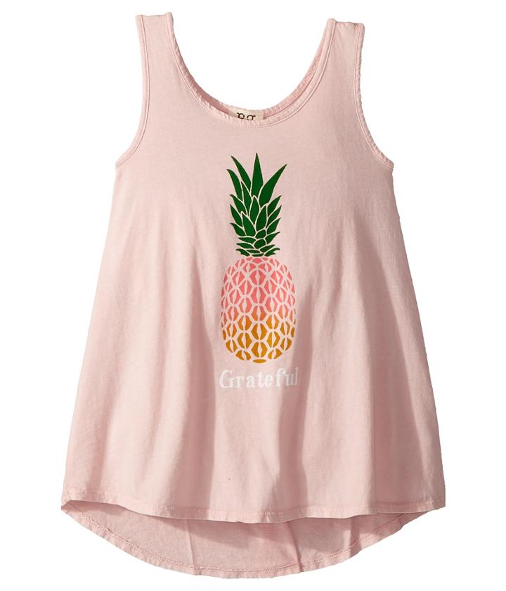 People's Project La Kids Grateful Pineapple Tank Top (big Kids) (light Pink) Girl's Sleeveless