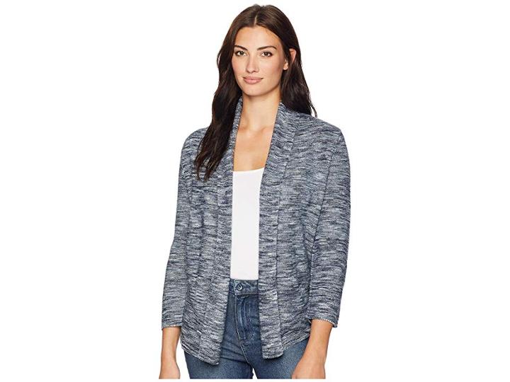 Nic+zoe Mixed Up Cardy (seafoam) Women's Sweater