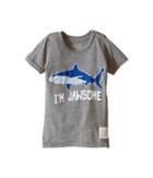 The Original Retro Brand Kids I'm Jawsome Shark Short Sleeve Tri-blend Tee (toddler) (streaky Grey) Boy's T Shirt