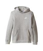 Nike Kids Sportswear Pullover Hoodie (little Kids/big Kids) (dark Grey Heather/dark Grey Heather/white) Boy's Sweatshirt
