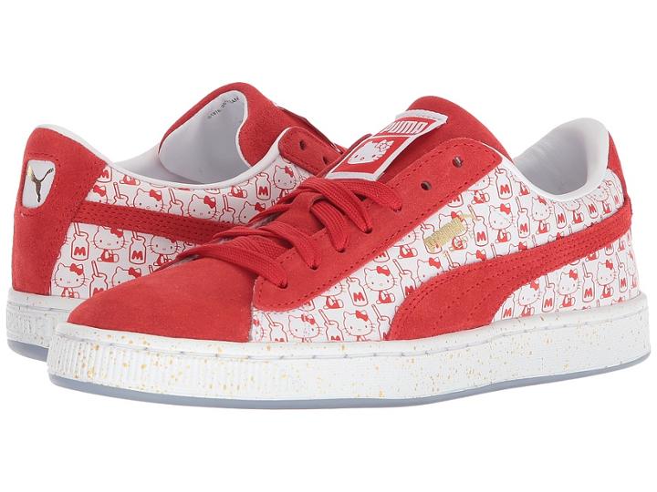 Puma Kids Suede Classic X Hello Kitty (big Kid) (bright Red/bright Red) Girl's Shoes