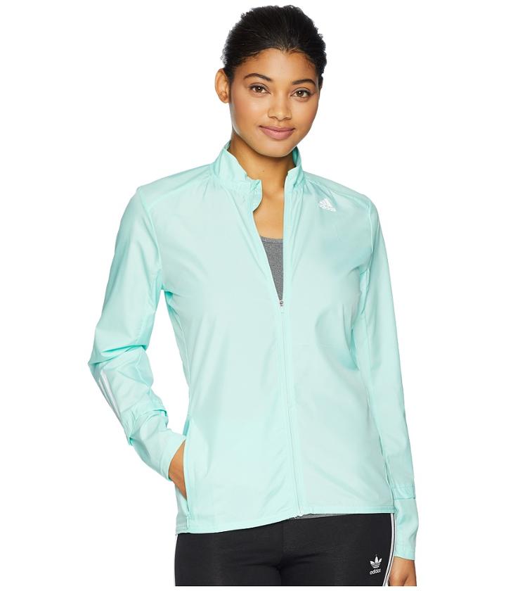 Adidas Response Wind Jacket (clear Mint) Women's Coat
