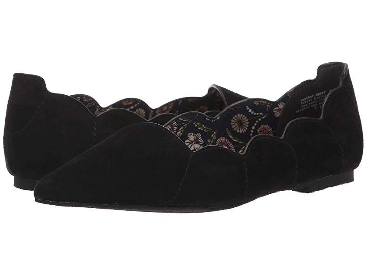 Seychelles Island Flat (black Suede) Women's Flat Shoes