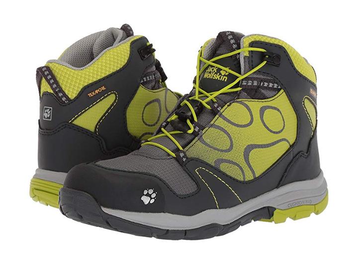 Jack Wolfskin Kids Akka Waterproof Mid (toddler/little Kid/big Kid) (lime) Boys Shoes