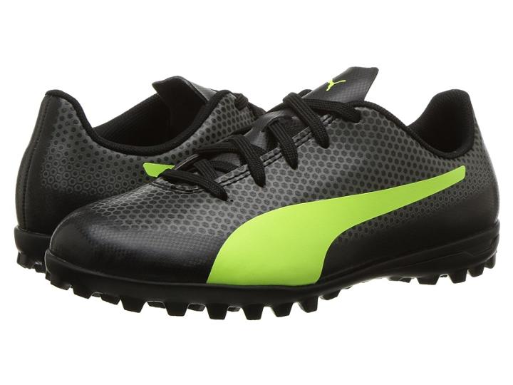 Puma Kids Spirit Tt Soccer (little Kid/big Kid) (puma Black/fizzy Yellow/castor Grey) Kids Shoes