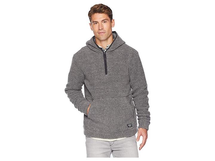 Unionbay Turner Cozy 1/4 Zip Popover Hoodie (charcoal Heather) Men's Sweatshirt
