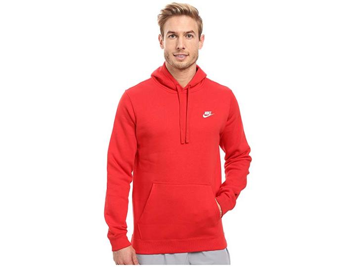 Nike Club Fleece Pullover Hoodie (university Red/university Red/white) Men's Fleece