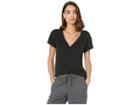 Calvin Klein Underwear Flirty Lounge (signature) Short Sleeve V-neck T-shirt (black) Women's Clothing