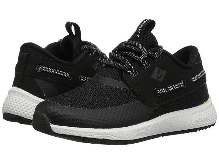 Sperry Kids 7 Seas 3-eye (little Kid/big Kid) (black) Boys Shoes