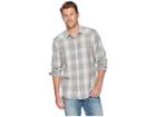 Lucky Brand Santa Fe Western Shirt (grey Plaid) Men's Clothing