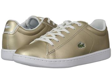 Lacoste Kids Carnaby Evo (little Kid) (gold/white) Kids Shoes