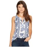 Lucky Brand Embroidered Floral Tank Top (natural Multi) Women's Clothing