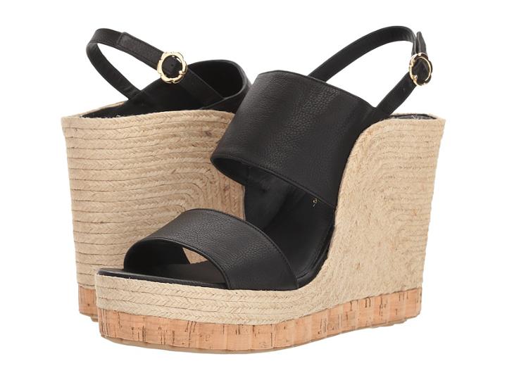 Salvatore Ferragamo Maratea (nero Vitello Los Angeles) Women's Wedge Shoes