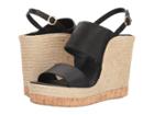 Salvatore Ferragamo Maratea (nero Vitello Los Angeles) Women's Wedge Shoes