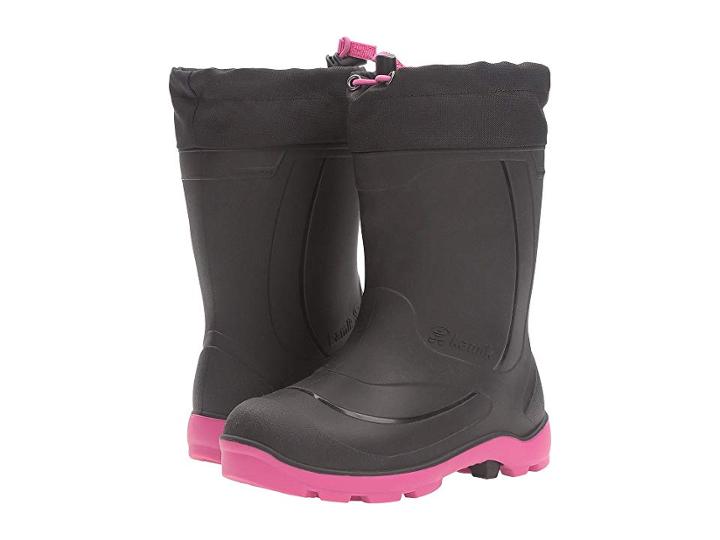 Kamik Kids Snobuster 1 (toddler/little Kid/big Kid) (black/magenta) Girls Shoes