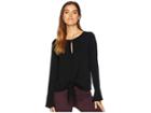 Michael Stars Rylie Rayon Knotted Blouse (black) Women's Blouse