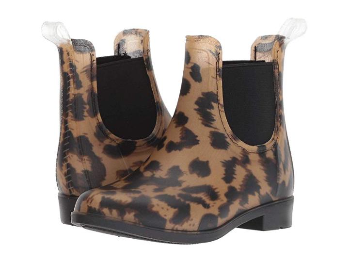 Joules Kids Rockinghan Pvc Chelsea Boot (toddler/little Kid/big Kid) (dark Leopard) Girls Shoes