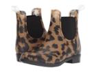 Joules Kids Rockinghan Pvc Chelsea Boot (toddler/little Kid/big Kid) (dark Leopard) Girls Shoes