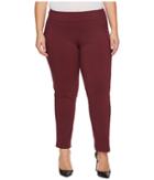Krazy Larry Plus Size Pull-on Ankle Pants (wine) Women's Dress Pants