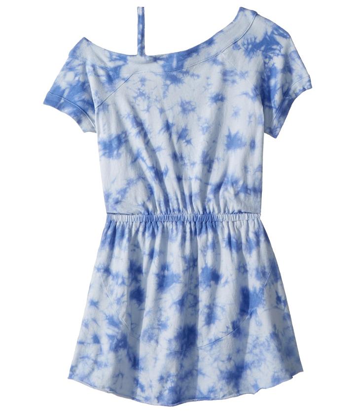 Splendid Littles One Shoulder Tie-dye Dress (big Kids) (hydrangea) Girl's Dress