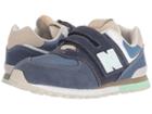 New Balance Kids Yv574v1 (little Kid/big Kid) (navy/vintage Indigo) Kids Shoes