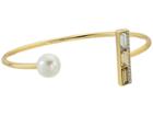 Rebecca Minkoff Pearl And Stone Cuff Bracelet (gold/pearl) Bracelet