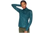 Nike Pro Warm 1/2 Zip (midnight Spruce/black) Women's Long Sleeve Pullover