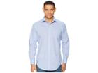 Lauren Ralph Lauren Classic Fit No-iron Cotton Dress Shirt (cerulean Blue/coral Multi) Men's Long Sleeve Button Up
