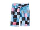Quiksilver Kids Resin Check Volley Shorts (toddler/little Kids) (atomic Blue) Boy's Swimwear