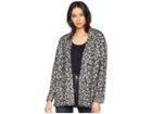 Michael Stars Shawl Collar Jacket With Pockets (leopard) Women's Coat