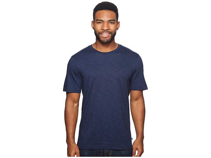 Toad&co Tempo Short Sleeve Slim Crew (deep Navy) Men's Clothing