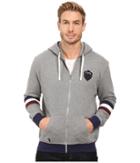 U.s. Polo Assn. French Terry Crest Logo Hooded Jacket (campus Heather Grey) Men's Coat