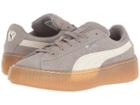 Puma Kids Suede Platform Sneaker Ps (little Kid/big Kid) (rock Ridge/whisper White) Kids Shoes