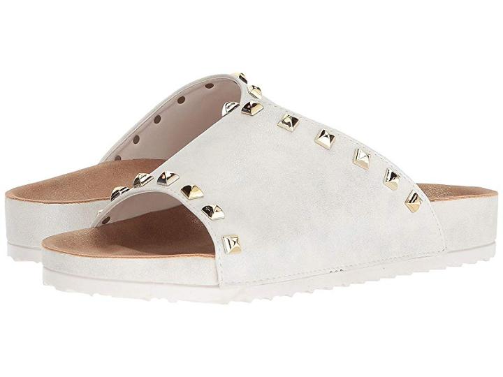 Dirty Laundry Qiana Slide Sandal (white Shimmer) Women's Sandals