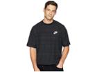Nike Nsw Av15 Top Short Sleeve Knit (black/heather/white) Men's Clothing