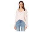 Bebe Tier Ruffle Long Sleeve Blouse (sepia Rose) Women's Blouse