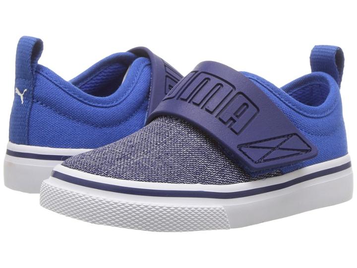 Puma Kids El Rey Fun Denim (toddler) (blue Depths/lapis Blue) Kids Shoes