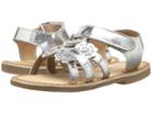Pazitos Mini Burst Sandal (toddler) (silver) Girls Shoes